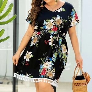 Shien Floral Dress plus size